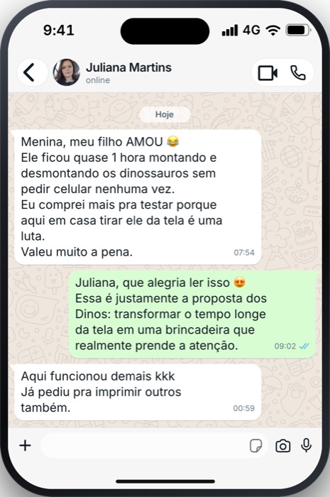 Print de conversa de cliente