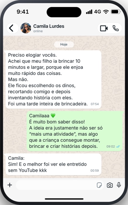 Print de conversa de cliente